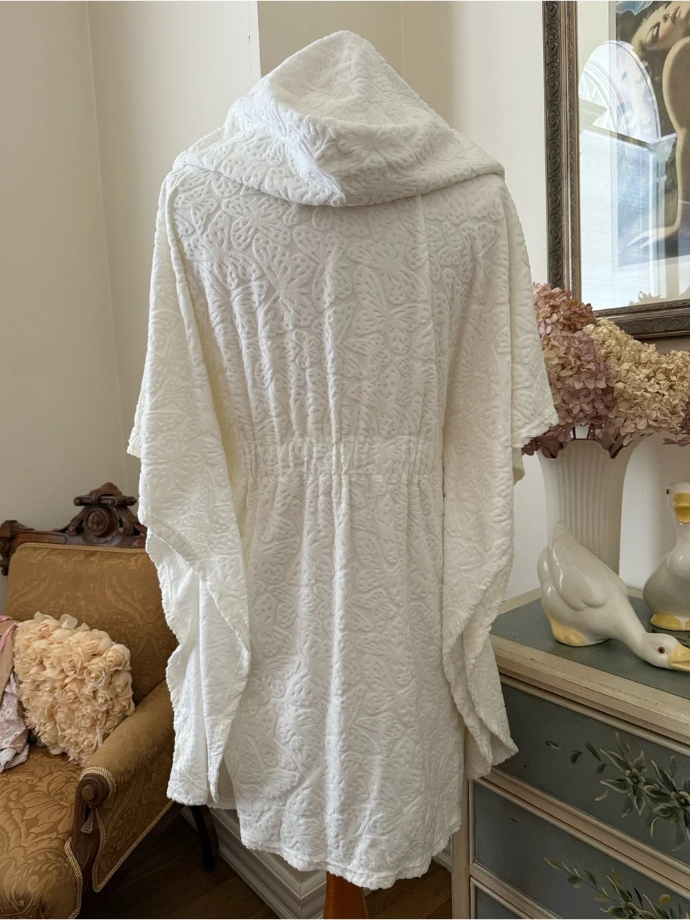 Juicy Couture White Hooded Terry Cover-Up